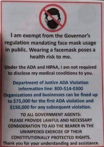 Anti-facemask propaganda
